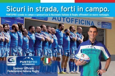 PuntoPRO sponsor ufficiale 2015 della Nazionale Italiana Rugby.