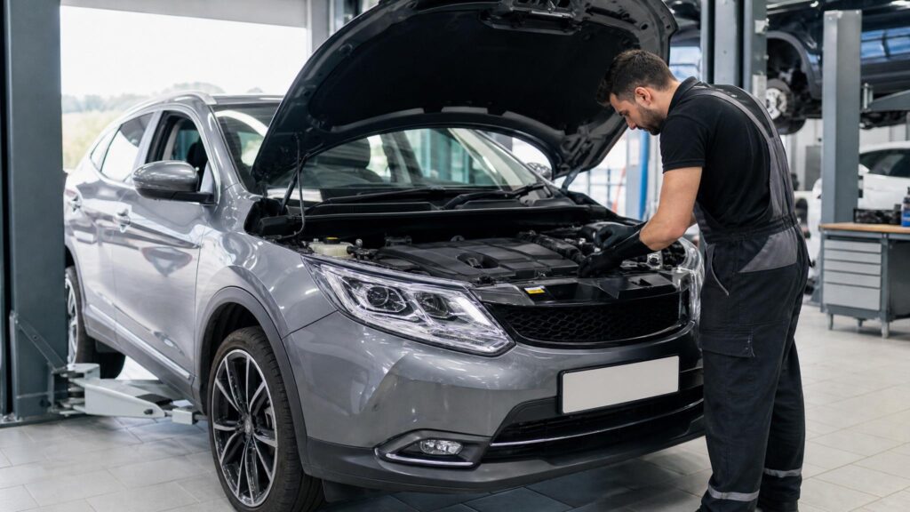 Nissan Qashqai in officina per il tagliando