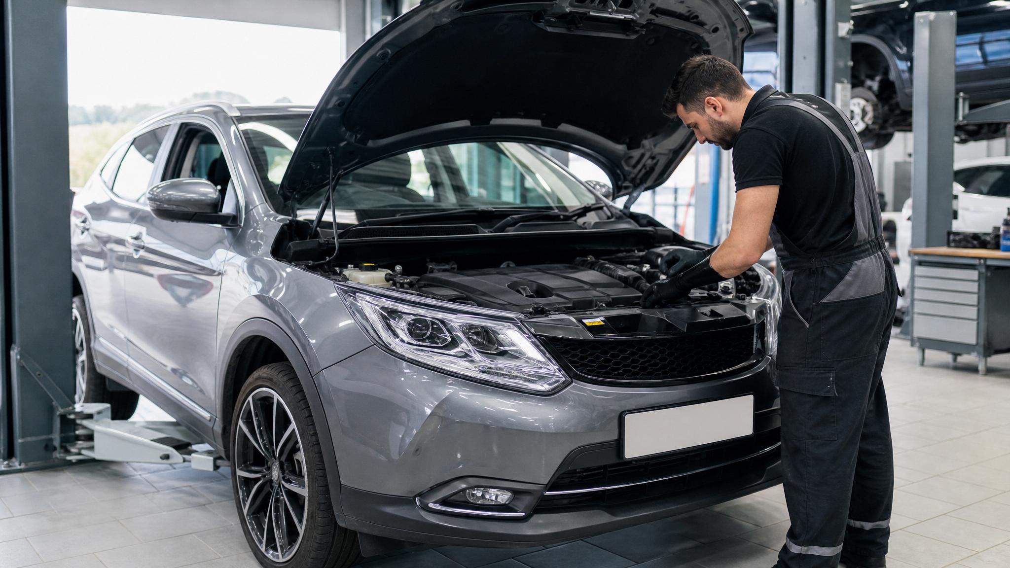 Nissan Qashqai in officina per il tagliando